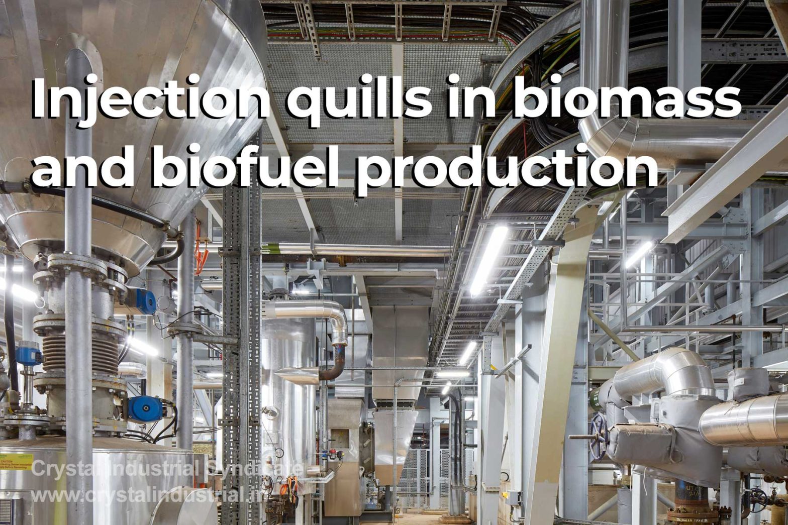Precise chemical application with injection quills in biomass and biofuel production