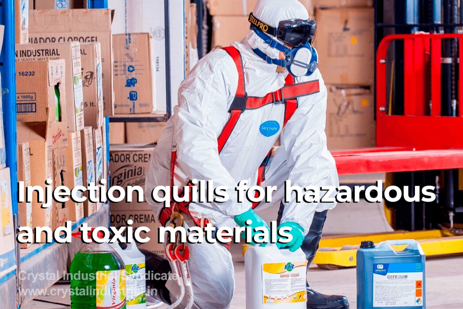 Injection quills for hazardous materials